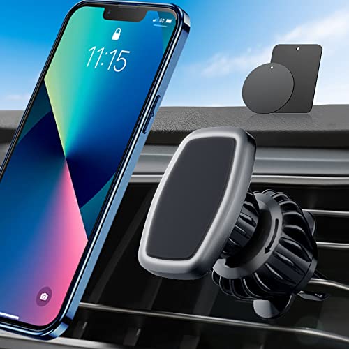 HORJOR Support magnétique pour téléphone Portable de Voiture, Aimant pour téléphone Portable, avec Ventouse, Bras télescopique réglable, Rotation à 360 °, Compatible avec n'importe Quel Smartphone