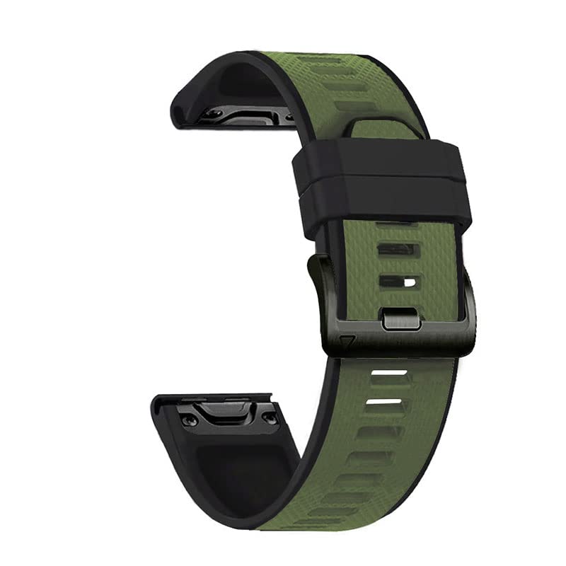 Bracelet 26mm étanche pour Fenix 6X Pro en silicone robuste