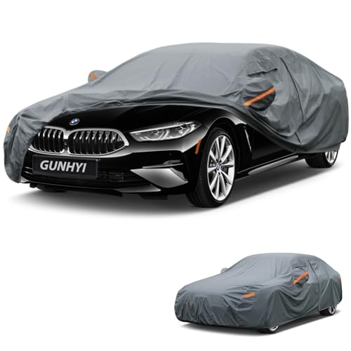 Image of GUNHYI Premium Car Cover Custom Fit BMW 8-Series Gran Coupe, 16 Layers Heavy Duty Car Cover Waterproof All Weather with Zipper Door for Sun Rain Snow Dust Uv Protection