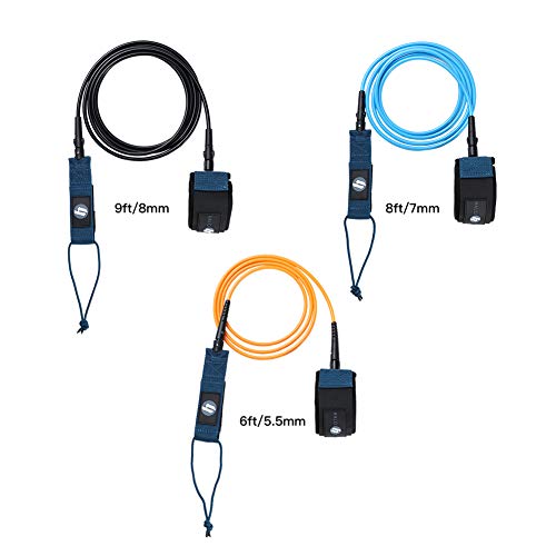 image for Halo Luxury Premium Shortboard Ankle Leash 6ft/5.5mm Straight Surfboar