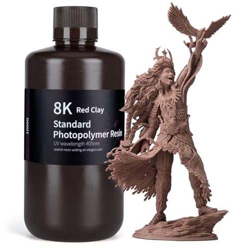 ELEGOO 8K Standard 3D Printer Resin Red Clay 1000g for 8K/12K/14K/16K