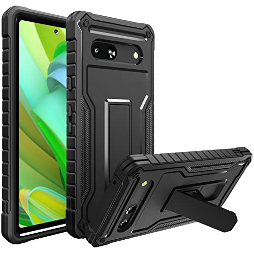 Image of for Google Pixel 7A Case (Does NOT FIT Non-7 or pro), Military Grade Protection Shockproof Case Built-in Kickstand Compatible with Pixel 7A Phone 6.1 Inch (Black)