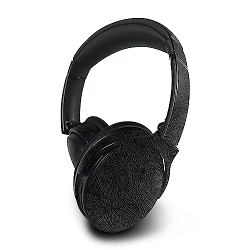 Image of MightySkins Skin Compatible with Bose QuietComfort 45 Headphones - Black Leather | Protective, Durable, and Unique Vinyl Decal wrap Cover | Easy to Apply, Remove, and Change Styles | Made in The USA