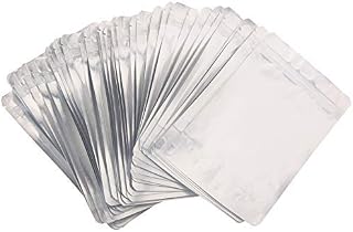 100Pcs Mylar Bags,Resealable Stand Up Pouch Foil Bags,Smell Proof Bags,Packaging Bags For Small Business,Sample Bags Reusable Ziplock Bags For Jewelry Sorting Food Storage,Heat Seal Bags(15.2x22.8cm)