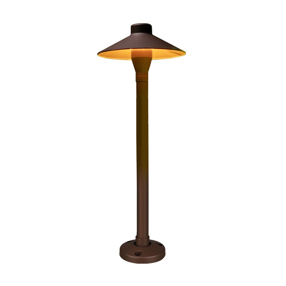 HELCEKOU Vintage 7W LED Lawn Lamp Waterproof Outdoor Garden Floor Light Creative Mushroom Aluminum Warm Modern Post Bollard Driveway Pathway Walkway Landscape Column Lighting