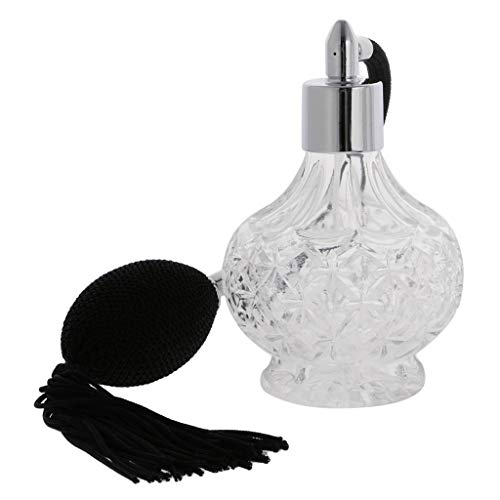 80ml Clear Crystal Vintage Style Perfume Bottle Silver Long Spray Tassels Atomizer Pump Refillable Glass Bottles Makeup Tool4