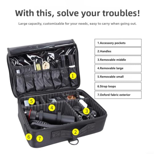 Bolsa de transporte para equipos de astronomía FACAIIO grande con interior modular 7