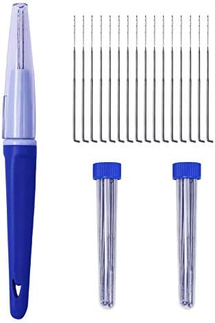 Mayboos Needle Felting Needles Kits,Wool Felting DIY Supplies Embroidery Pen Needle Felting Handle Holder with 30 Felting Needles with 2 Case