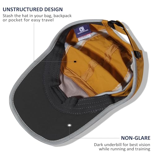 Image of GADIEMKENSD Reflective Folding Outdoor Hat Unstructured Design UPF 50+ Sun Protection Sport Hats for Womens and Mens