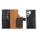 Venito Florence Leather Wallet Phone Case Compatible with Samsung Galaxy S23 Ultra (6.8 inches) Case - Extra Secure with RFID Blocking - Detachable Phone Wallet (Rustic Black)