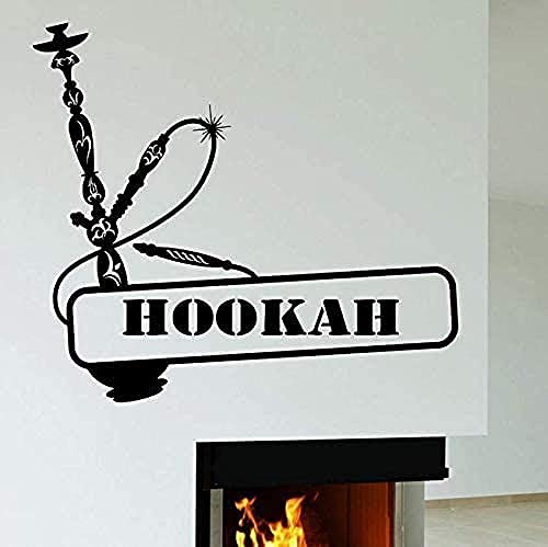 Wasserpfeife Wandtattoo Shisha Raucher Arabisch Vinyl Aufkleber Art Wandbild 67 x 58 cm