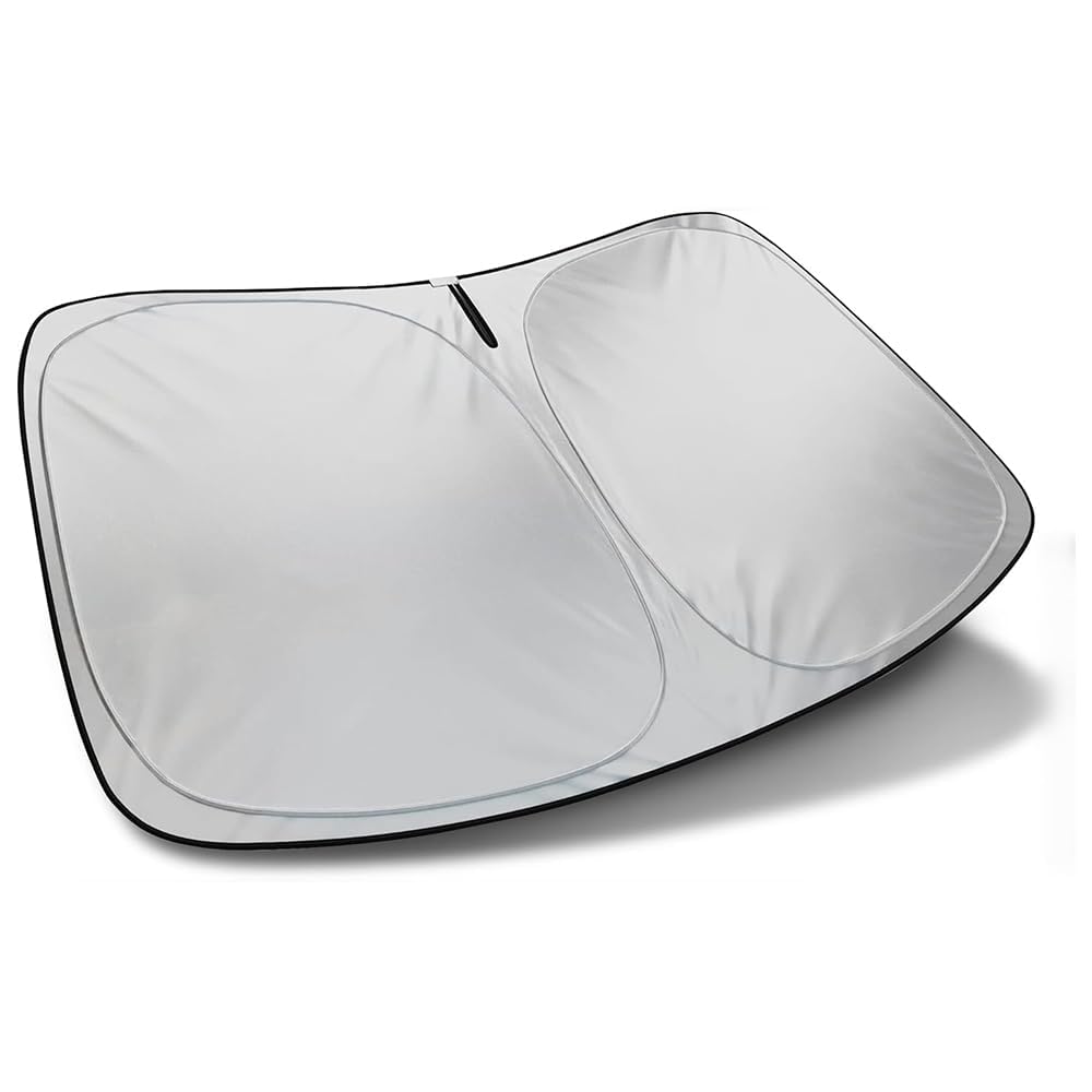 GYYDXDP Car Windscreen Sun Shade Compatible for Toyota Prius/Prius+ XW50 XW30/5.Gen 2003-2025, Foldable Car Sun Shade Windshield, Automotive Accessories for Summer Heat,Silver-Normal