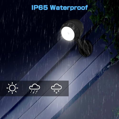 ASOFTY LED Bewegungsmelder Aussen Batterie, 6 LED 1000LM Strahler Drahtlose Batteriebetrieben mit RF Fernbedienung, IP65 Wasserdicht Sicherheit Spot Lampen Garten Garage Innen Außen