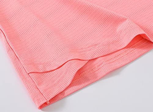 Gopune Women Golf Polo Shirts V Neck Moisture Wicking Tennis Shirts Short Sleeve Slim Fit Sport Active Tops Pink,Xl #TOP29