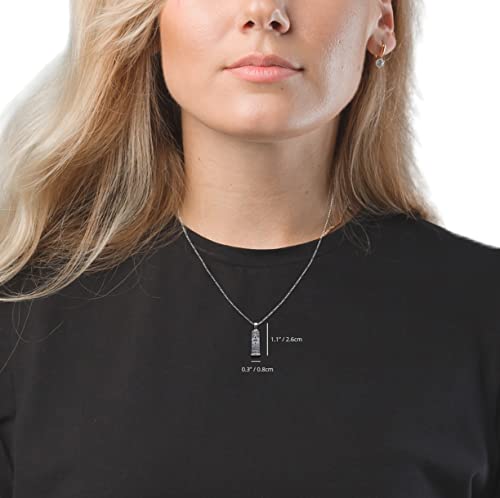 Artist Unknown Mezuzah Necklace 925 Sterling Silver Star of David Pendant with Scroll Shema Israel Prayer Passover Jewish Jewelry Gift Idea, 20" Thick Silver Chain4