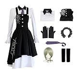 Okazaki Tojo Kirumi Cosplay Costume Uniform Dress Halloween Outfit with Wig (XL, Tojo Kirumi(wig))