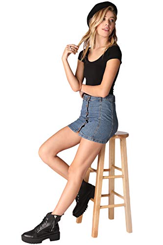 NIKIBIKI Women Seamless Cap Sleeve Scoop Neck Fitted Top, Made in U.S.A, One Size4