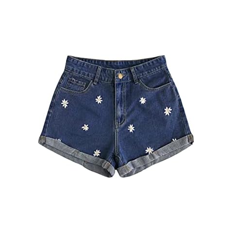 SweatyRocks Women's High Waist Denim Shorts Cover