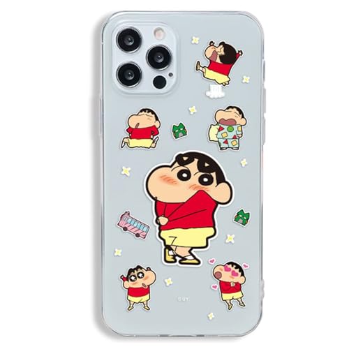 iPhone16e p N񂿂 NA P[X y{甭z CrayonShinchan Big Sticker S1 Clear Case ACtH 16e Ή TPU [[ LN^[ Jo[ 񂿂 pW}