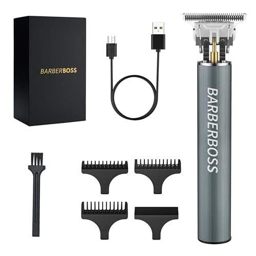 Barberboss Cortapelos profesional para hombres, recortador de barba para hombres, cortadora de pelo de precisión, recortadora de pelo para barba, cabello, cara y detalles, kit de aseo para hombre