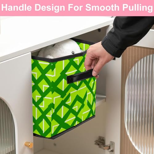Cube de rangement durable pliable avec poignées en cuir robustes - 6