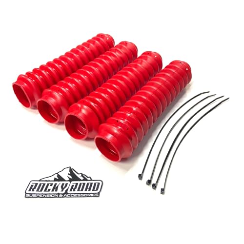 Universal Shock Absorber Dust Boot Boots Set Of 4 2 X 11 Red