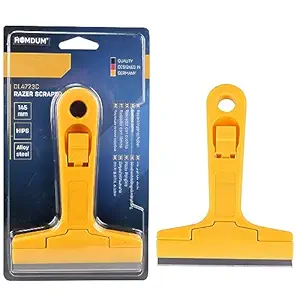 Homdum Razor Scrapper with ABS Plastic Handle tool to remove silicone & paint stains Floor Tile Grout Remover mirror Glass Window Cleaning Device Wiper with 10 cm Stainless Steel Blade