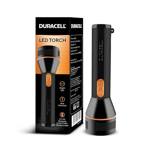 Duracell LED Torch Light, Super Bright, 6000 LUX, Ultra-Light and...