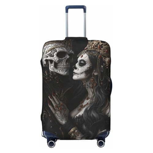 Skull King Suitcase Cover Fashion Luggage Covers Anti-Scratch Elastic Lightweight Protector For Travel Outdoor Medium