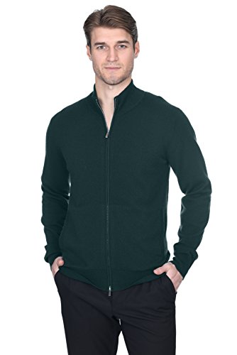 Preisvergleich Produktbild State Fusio Herren Strickjacke Kaschmir-Merinowolle Pullover mit Durchgehendem Reißverschluss und Stehkragen Feinstrick Langärmliger Pulli