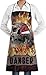 N\A Danger Skull Space Rose Thunder Fire Delantal de Cocina de Cocina Unisex Lavable de poliéster Ajustable con Bolsillo