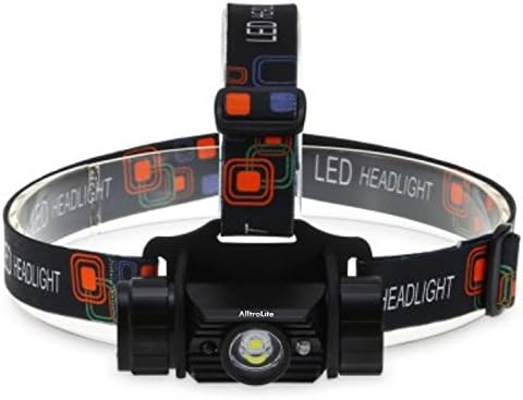 AlltroLite 【2020 New Version】 OX 325 Lumen CREE XM-L2 T6 LED Headlamp w/ 1800 mAh Battery - Lightweight, Durable, Waterproof and Dustproof Headlight - Amazing 220-yards Beam