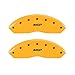 MGP Caliper Covers 42007SMGPYL Caliper Cover, Set of 4 (Yellow Engraved Front and Rear: MGP Powder Coat Finish Black Characters)