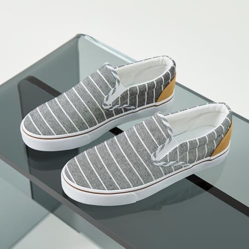 Image of Women's Canvas Slip On Sneakers Non Slip Loafers | low top non slip on walking breathable casual comfortable fashion tennis