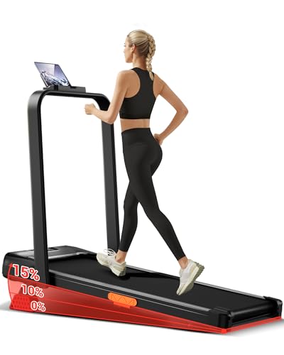 UMAY Laufband für Zuhause Klappbar, Laufband mit Steigung für...