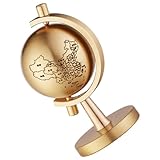 Décor de globe : conception simple et délicate, style chinois, décor de globe rotatif est utile et décoratif pour un usage domestique, globe de bureau en laiton