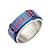 WWE Jewelry John Cena Hustle Loyalty Respect Stainless Steel Men's Spinner Ring, Size 11