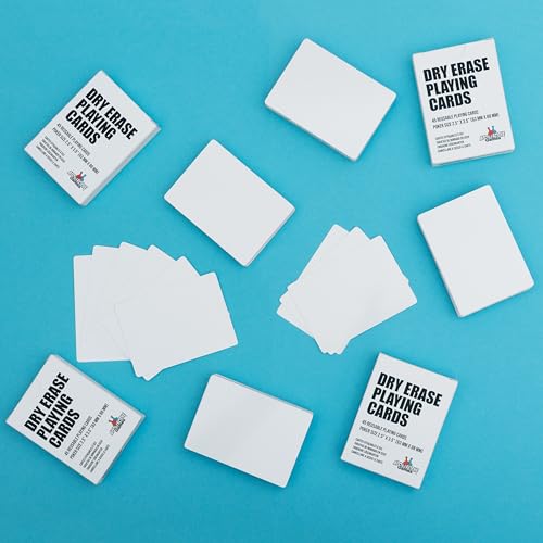Apostrophe Games Trocken abwischbare Leere Spielkarten mit Box, Pokergröße - 6,3 cm x 8,8 cm, 180 Wiederverwendbare Leere Karten