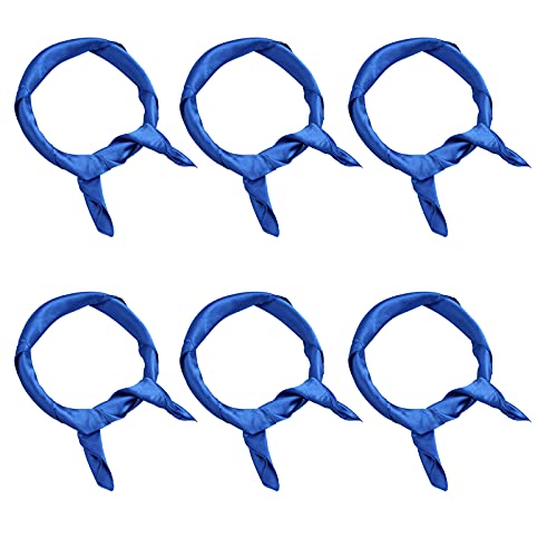 ICObuty Scarf Satin Chiffon Scarves 6 Pack Square Handkerchief Neck Scarf for Women Girls Ladies Fashion