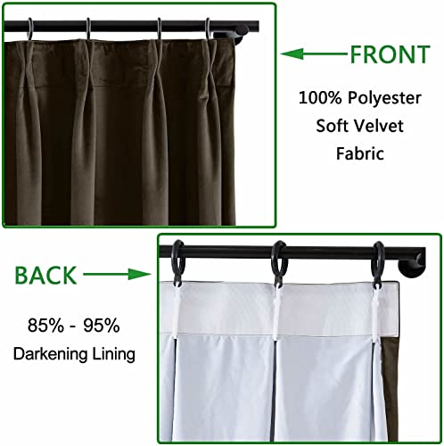 Twopages Loft Curtain, 144 Inch Long Velvet For Loft Thermal Insulated Curtain For Living Room/Bedroom Room Darkening Window Curtain (Mj11-81 Chocolate 1 Panel 58Wx144L) #TOP1