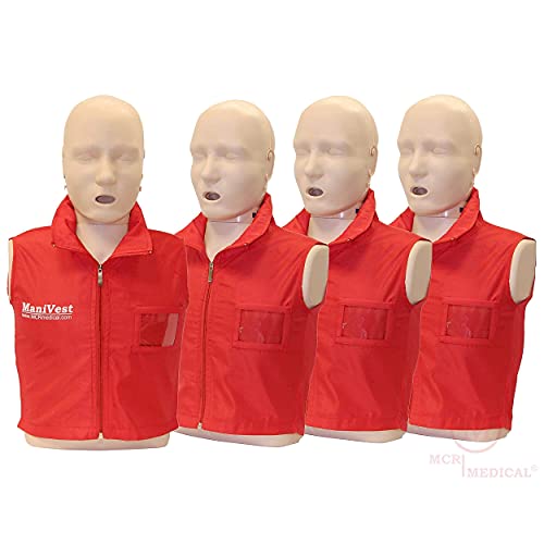 image for Prestan CPR Adult Manikin 4-Pack w. Feedback, UltraTrainers, and Acces
