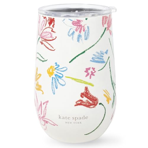 Image of kate spade new york 16 oz Insulated Wine Tumbler, Joyful Garden