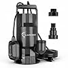 LANCHEZ 1.6HP 5200GPH Sump Pump, Automatic Submersible Water Pump with Float Switch, Electric Transfer Water Pump for Swimming Pool Basement Flooded Pit Sewage Sink Tub with 16ft Power Cord