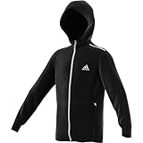 Hood and full-length zip adidas YB ID SPCR FZ Sudadera, Niños, Negro/Blanco, 176 (15/16 años)