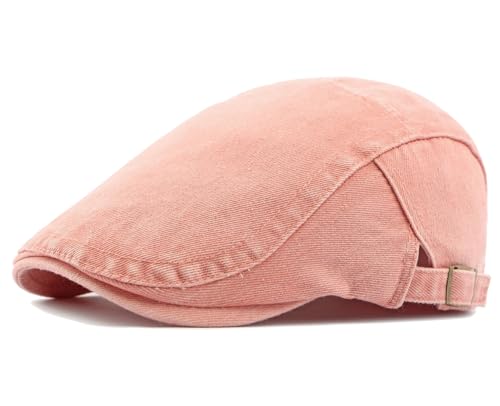 Image of Cotton Newsboy Cap,Breathable Ivy Gatsby Cabbie Beret Hat for Men's Women Driving Hunting Golf