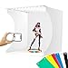 Equipo fotográfico portátil de Photo Booster de Mini Cabina de fotografía portátil Caja de luz de fotografía Plegable con Brillo 40 Cubo Tira de LED 6 Colores de Fondo（20x20cm