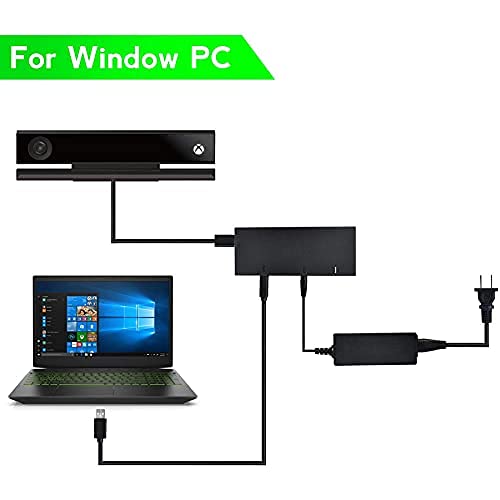 Kinect Adapter For Xbox One S /Xbox One X And Pc Windows 8/8.1/10, Kinect 2.0 Sensor Power Supply Ac Adapter Replacement Kit,Usb 3.0 Windows Pc Interactive App Program Development #TOP2