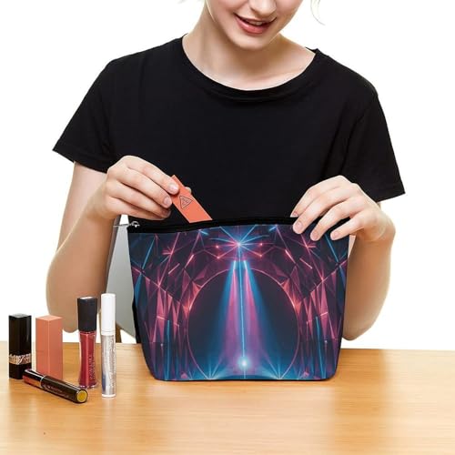 Trousse de maquillage portable étanche avec fermeture éclair robuste
