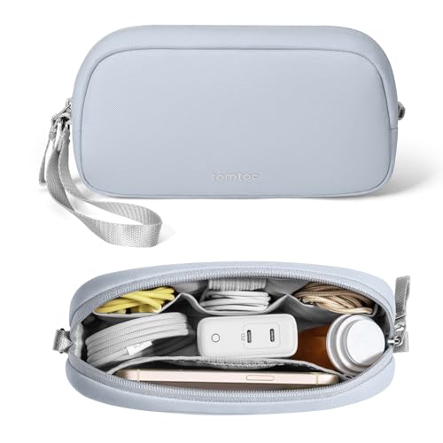 Image of tomtoc Electronics Organizer Travel Case Performance, Water Resistant Bag Cable Tech Pouch Accessories, Carry Storage for Cord, Phone, Cables, Airpods, USB Flash Drive, Daily Items
