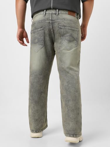 Image of Urbano Plus Men's Stretch Fit Mid Rise Washed Bootcut Jeans Stretchable
